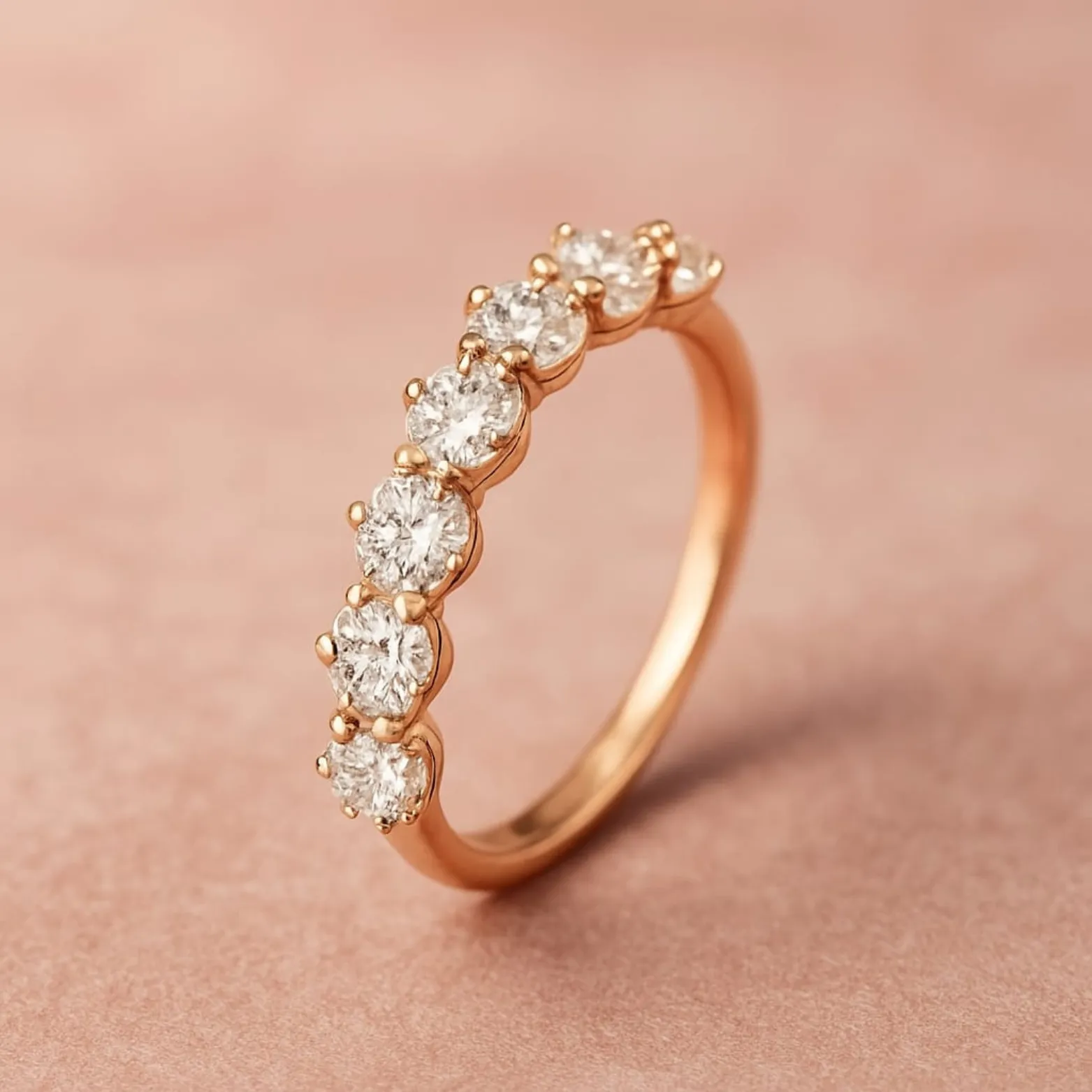 Rose Gold Seven Stone Ring