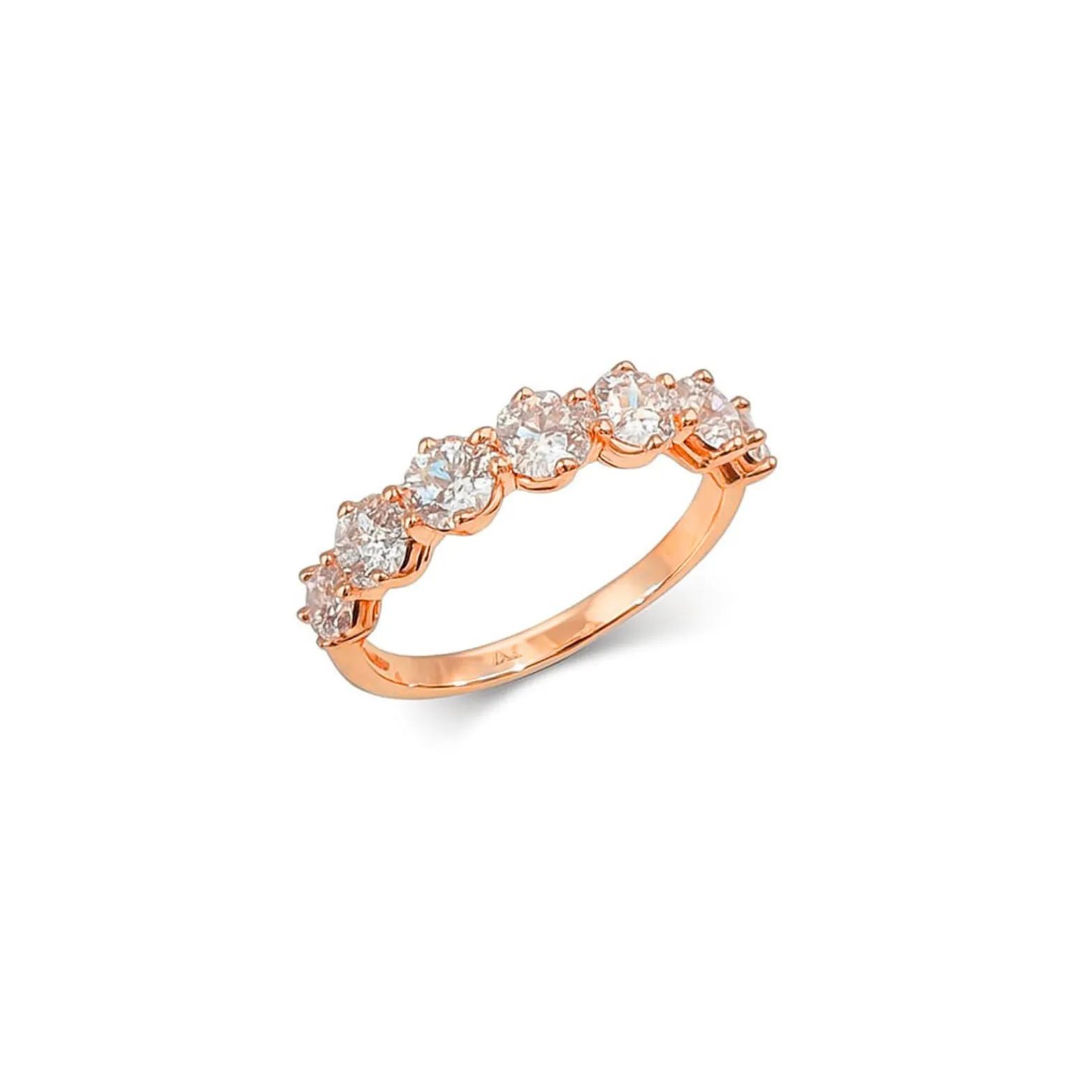 Rose Gold Seven Stone Ring
