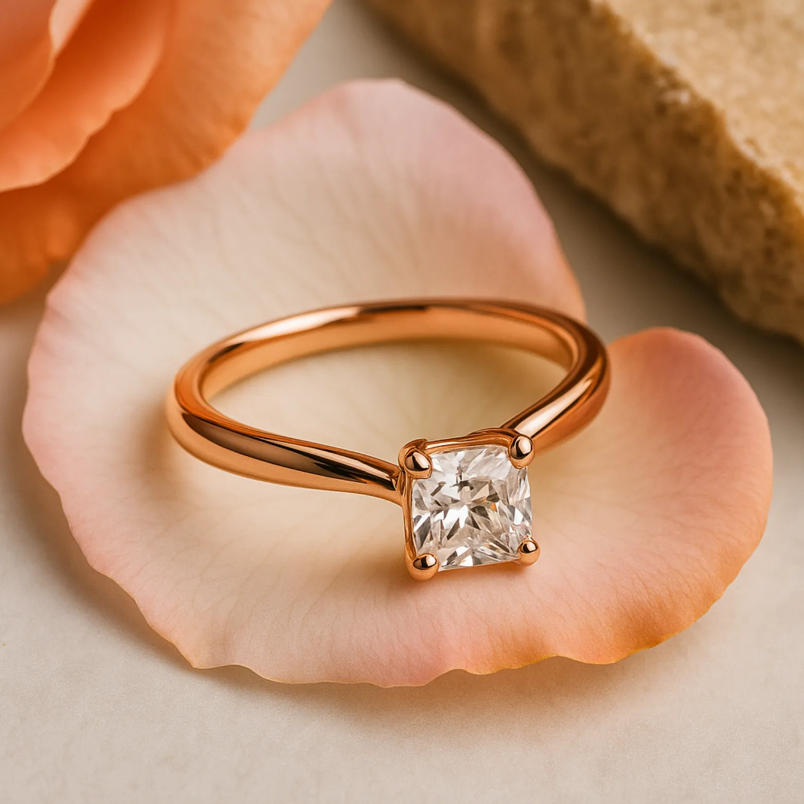 Graceful Radiance Solitaire Ring