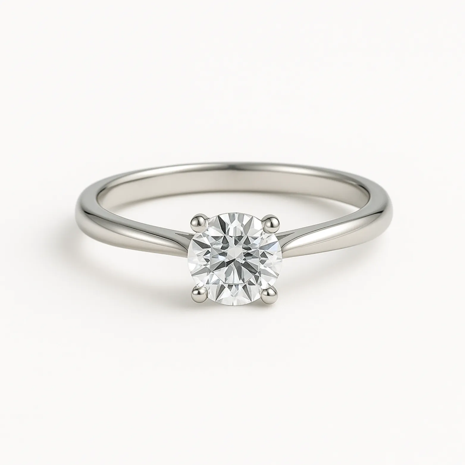 Eternal Solitaire Silver Ring
