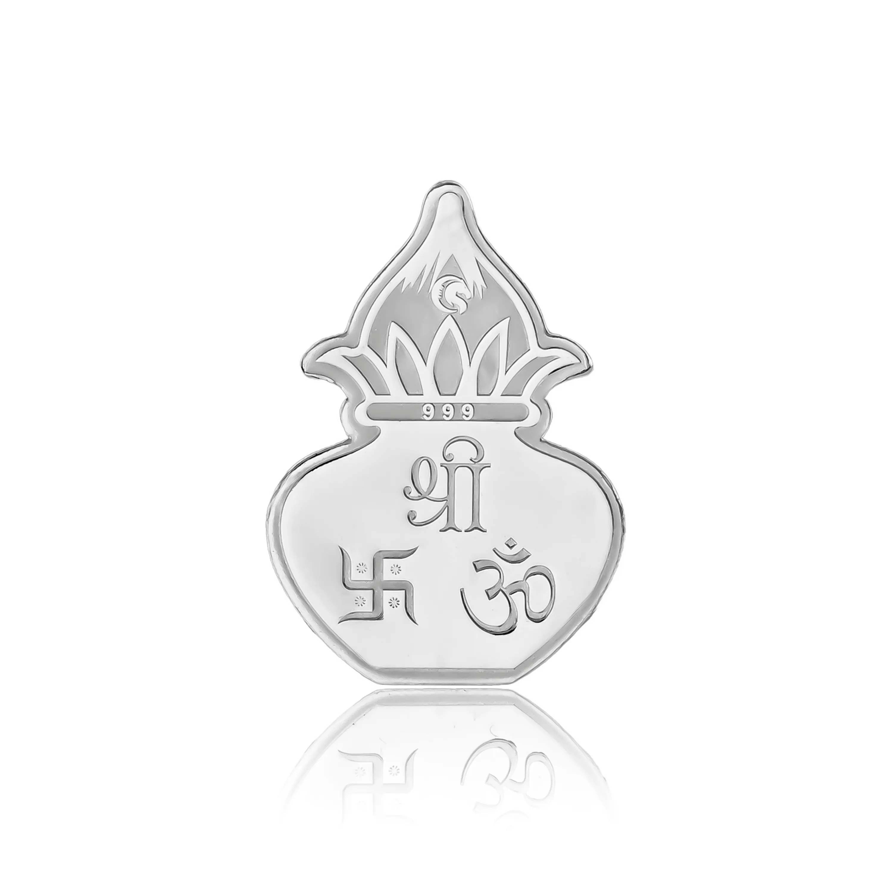 Shri Lakshmi Ganesh Kalash 999 Silver Coin