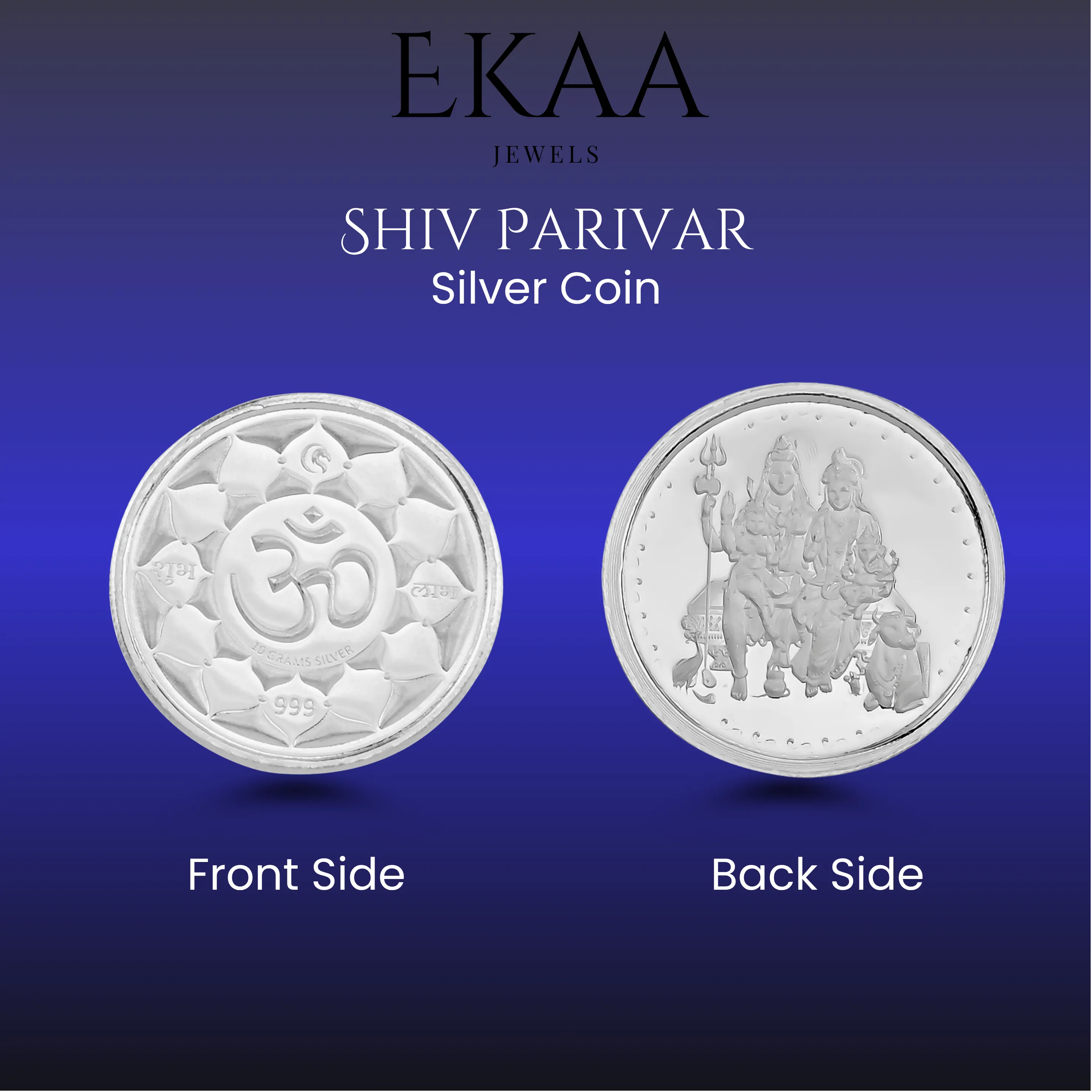 Shiv Parivar 10 Gram 999 Fine Silver Coin