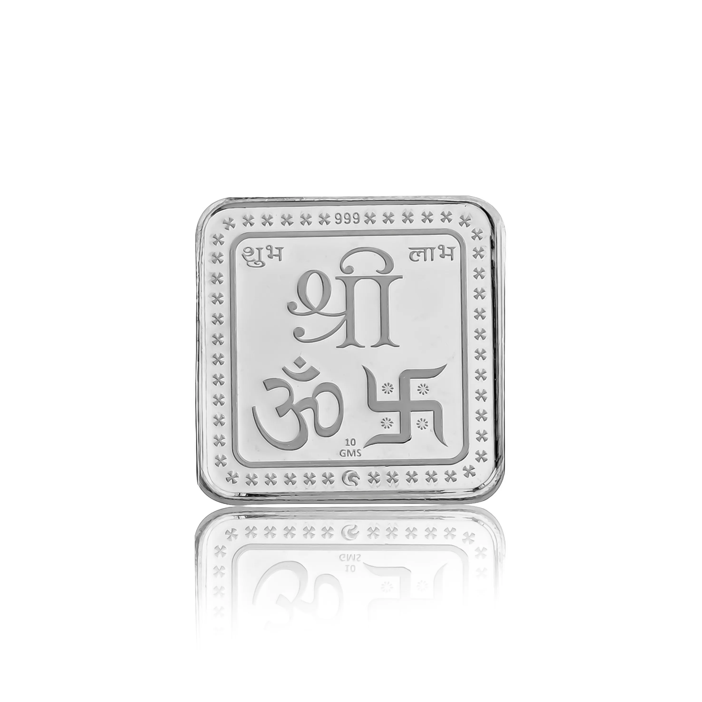 Shri Lakshmi Ganesh 10 Gram Square Design
