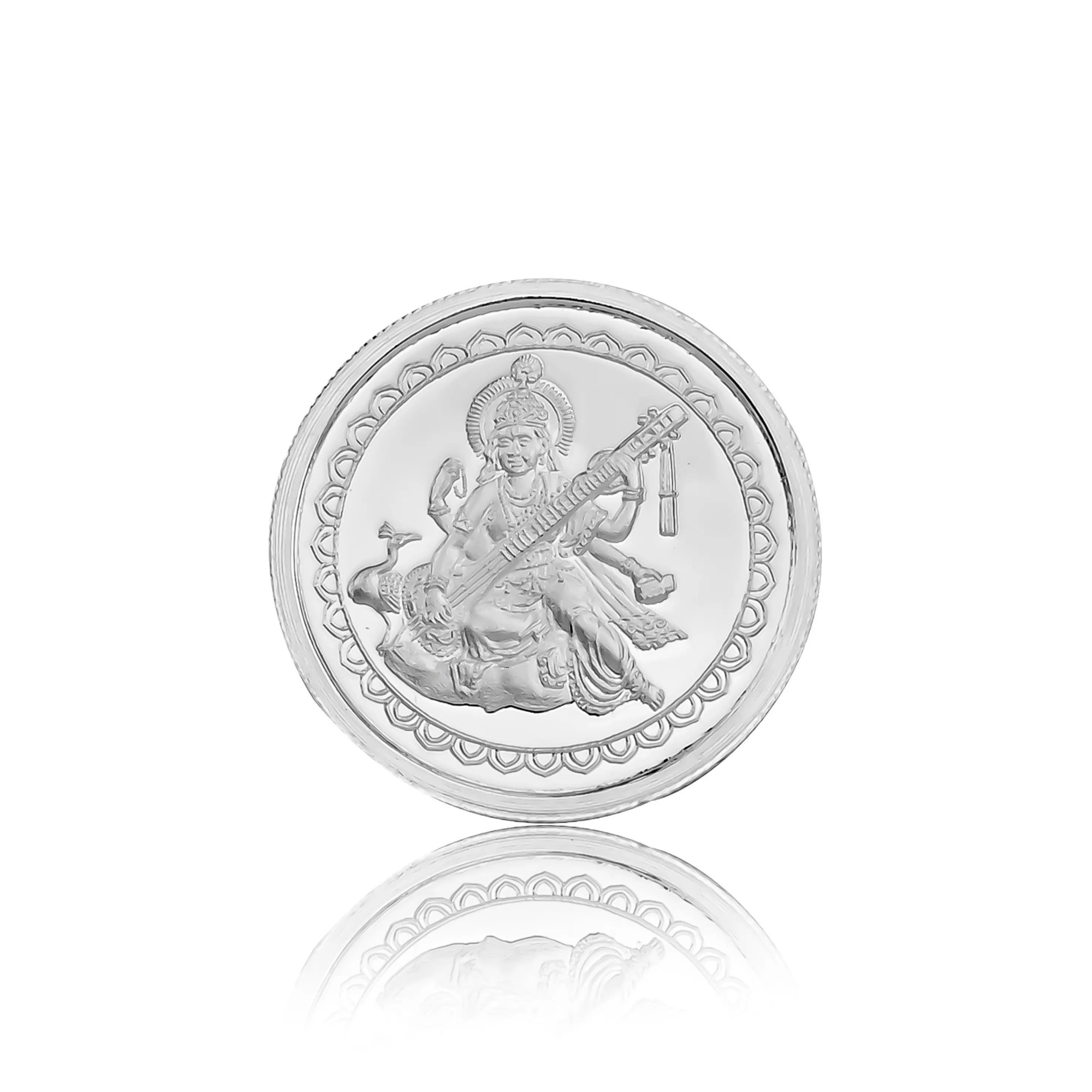 Shri Saraswati Ji 10 Gram 999 Fine Silver Coin