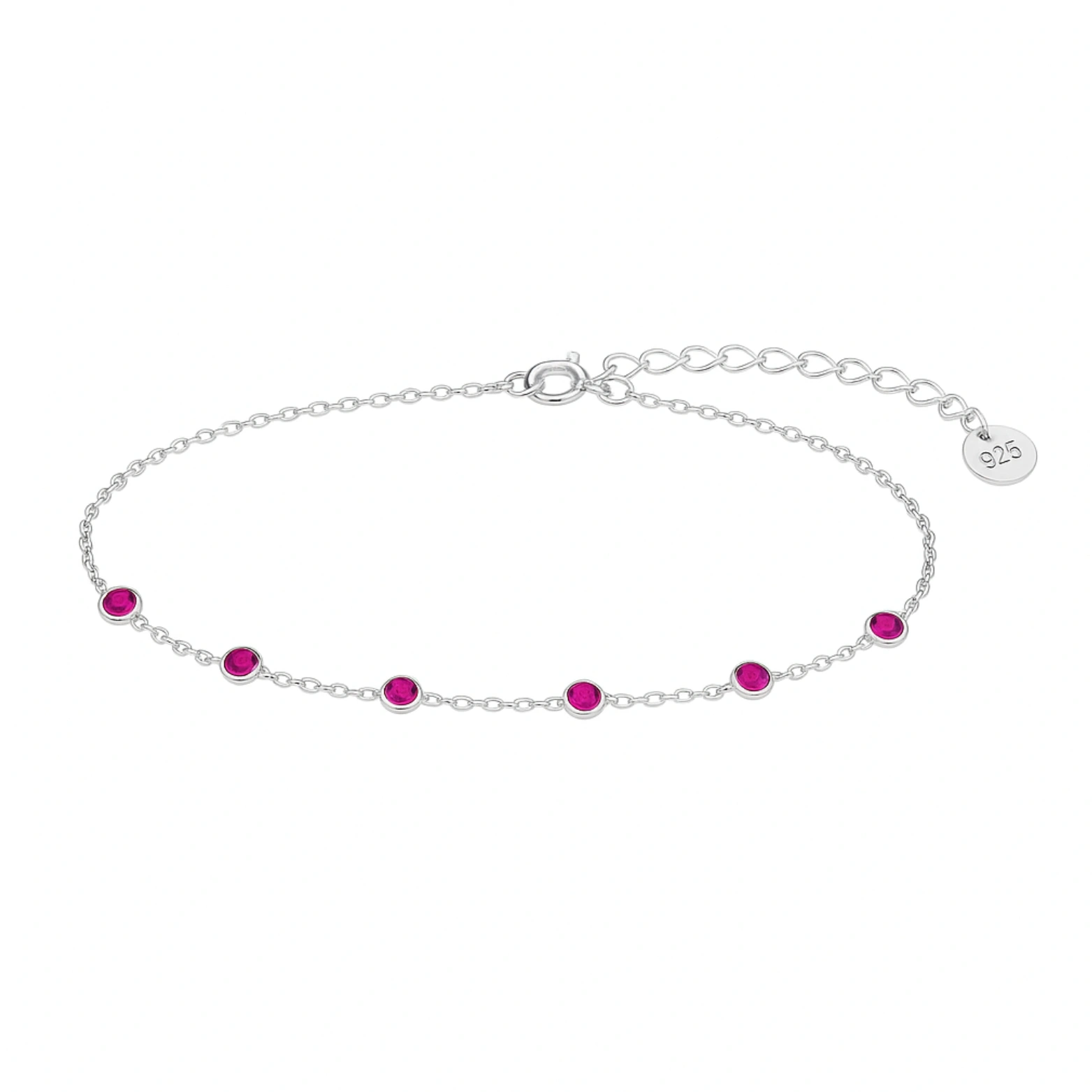 Ruby Dots Chain Bracelet