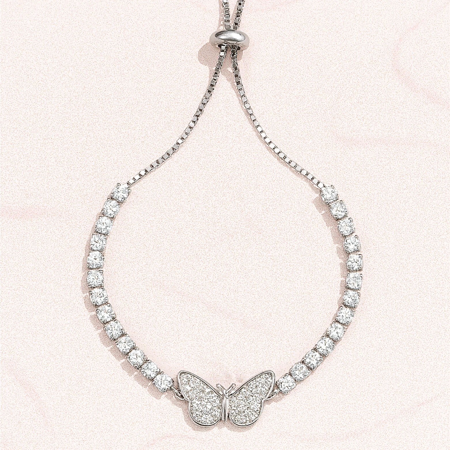 Butterfly Dreams Silver Tennis Bracelet
