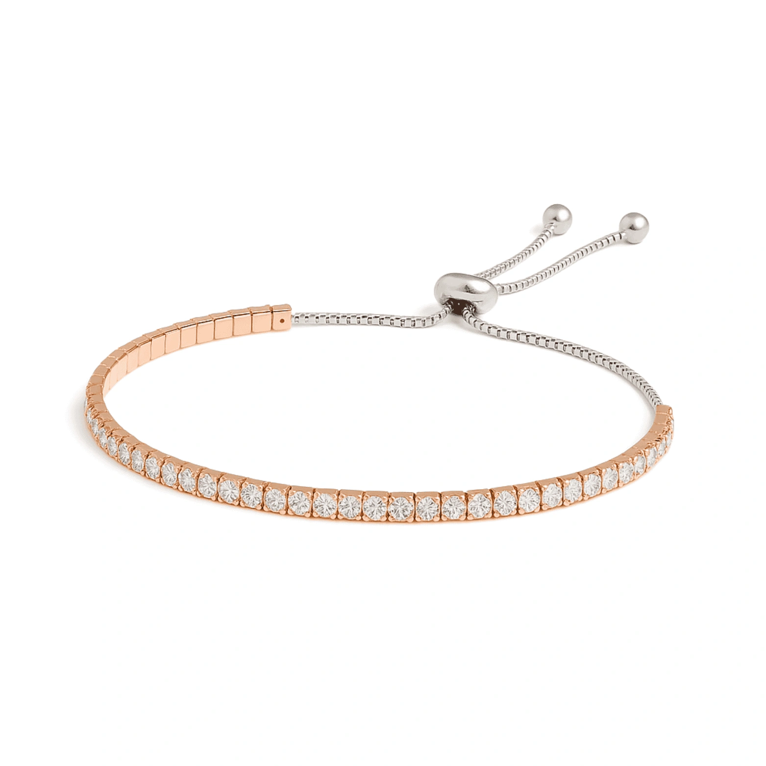 Ekaa Radiant Rose Adjustable Tennis Bracelet