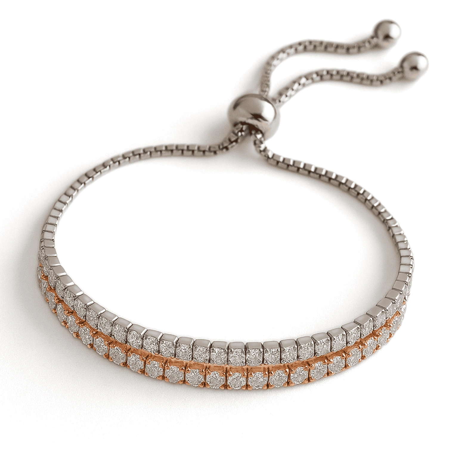 Ekaa Dual-Tone Classic Double Row Bracelet