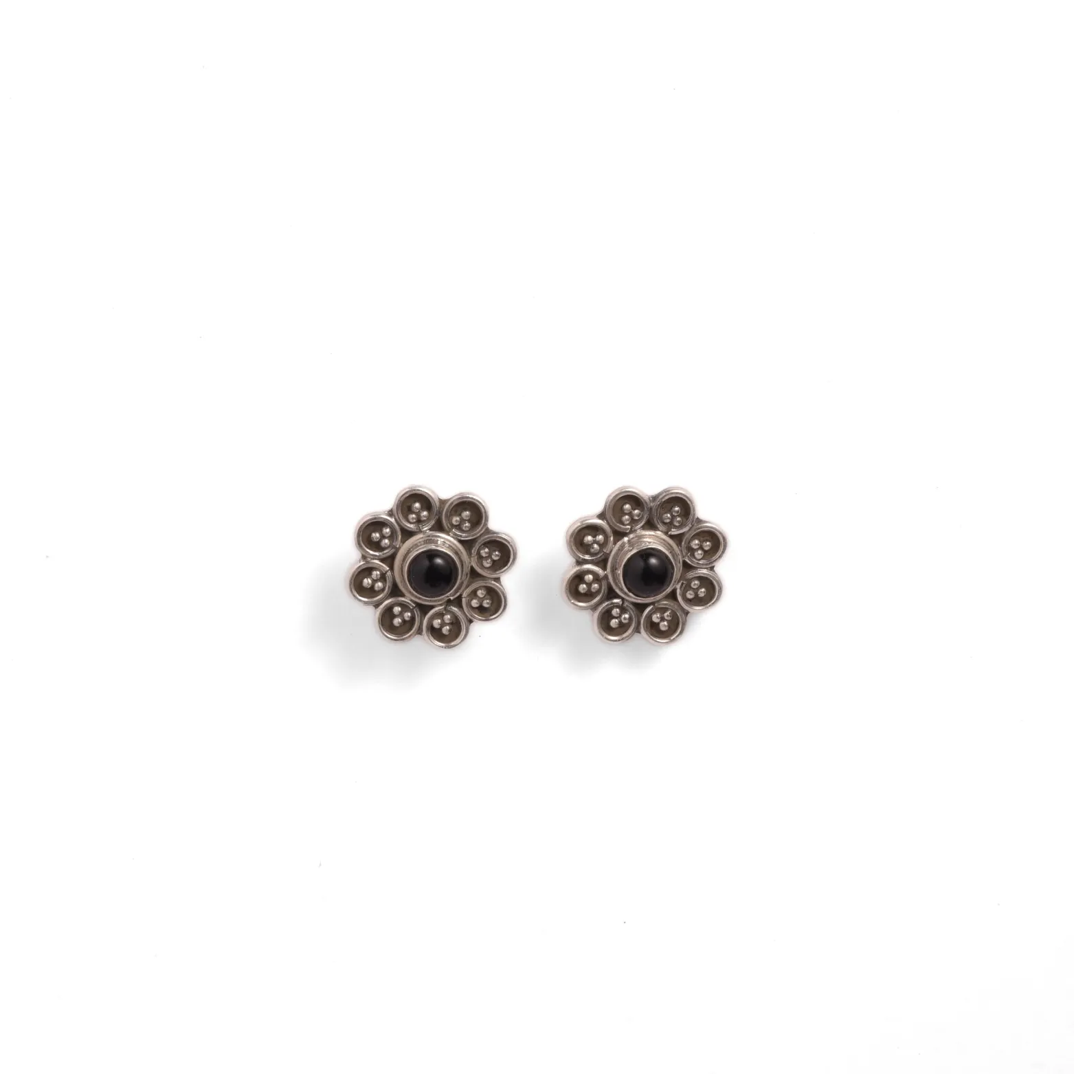 Floral Charm Stud Earrings