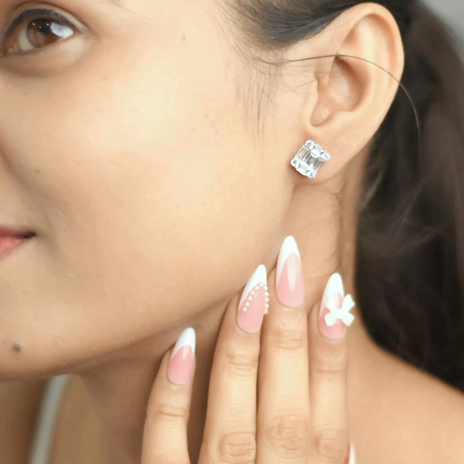 Radiant Solitaire Stud Earrings