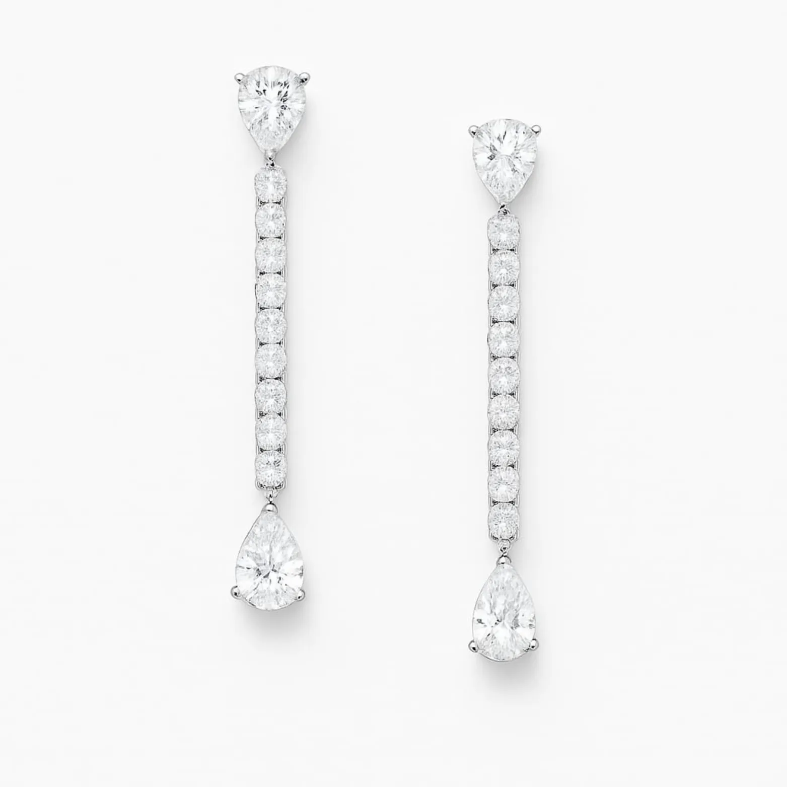 Crystal Droplet Linear Earrings