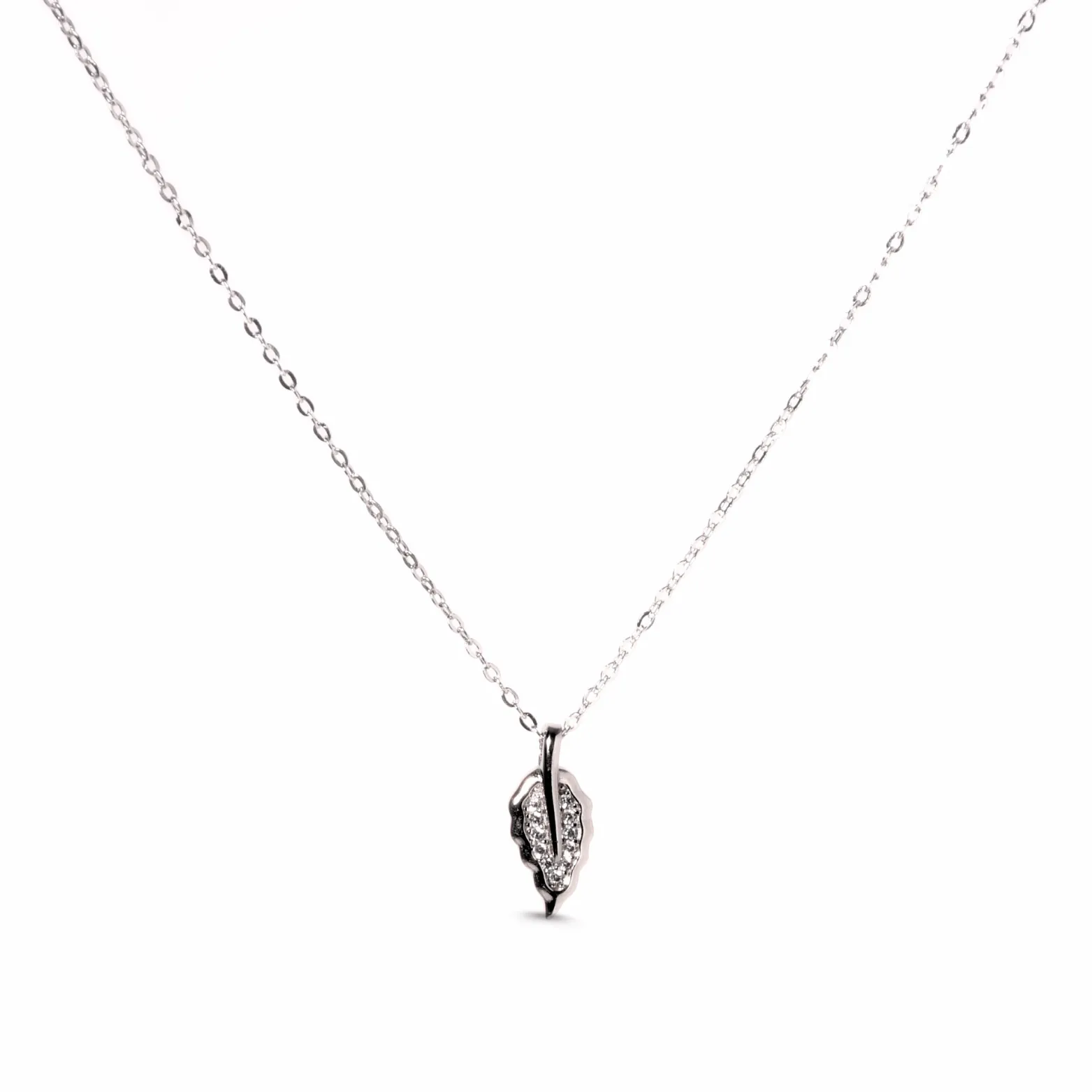 Midnight Leaf Pendant Necklace