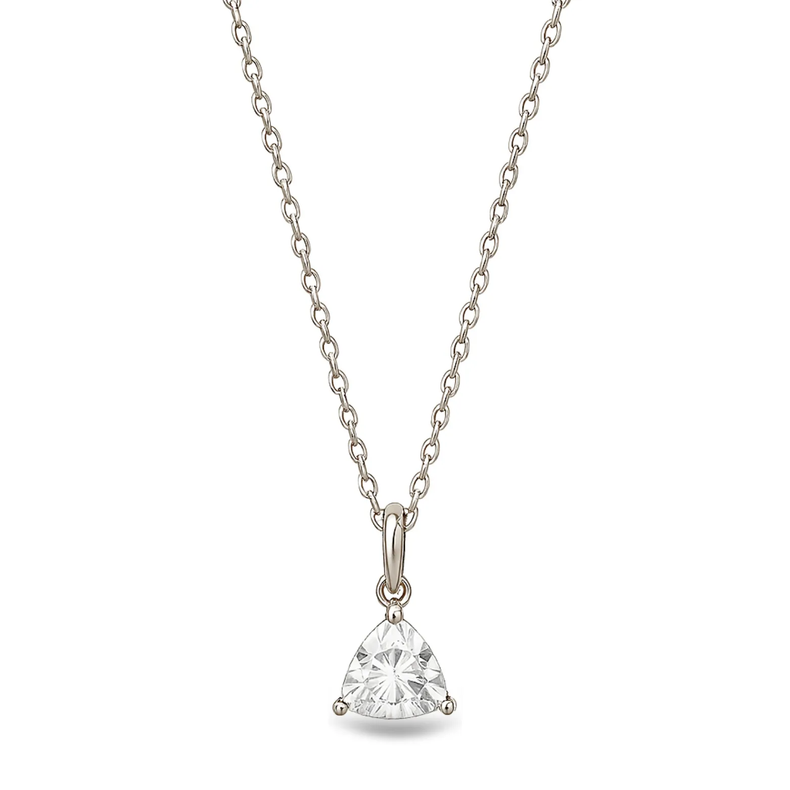 Trinity Sparkle Solitaire Pendant Necklace