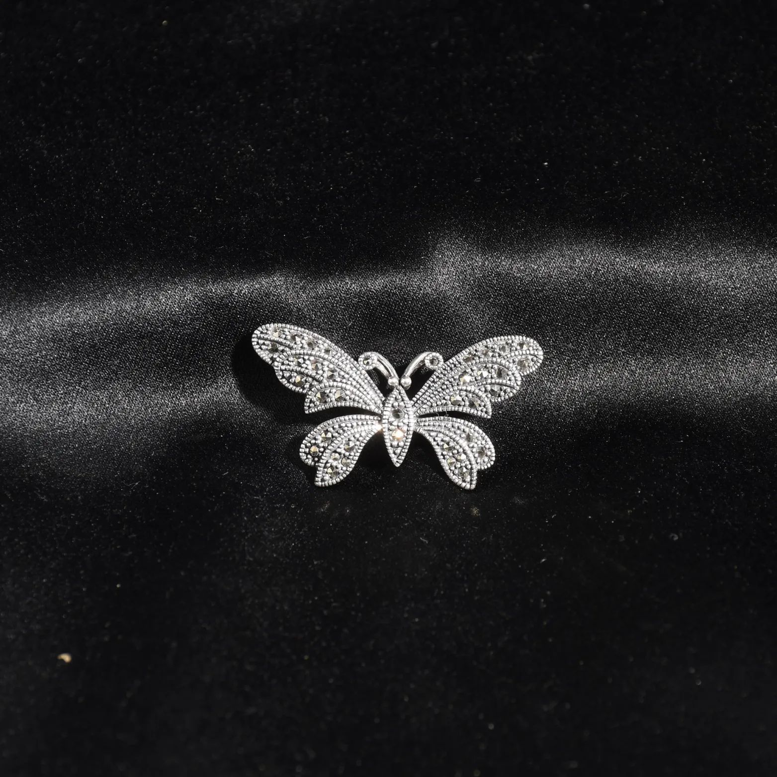 Ekaa Regal Butterfly Silver Brooch