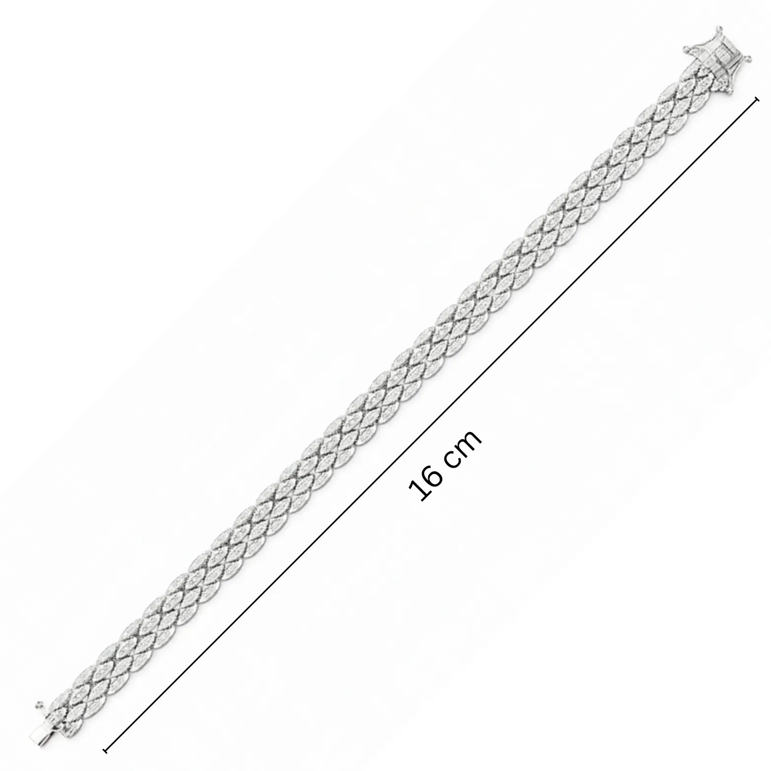 Radiant Cluster Silver Tennis Bracelet