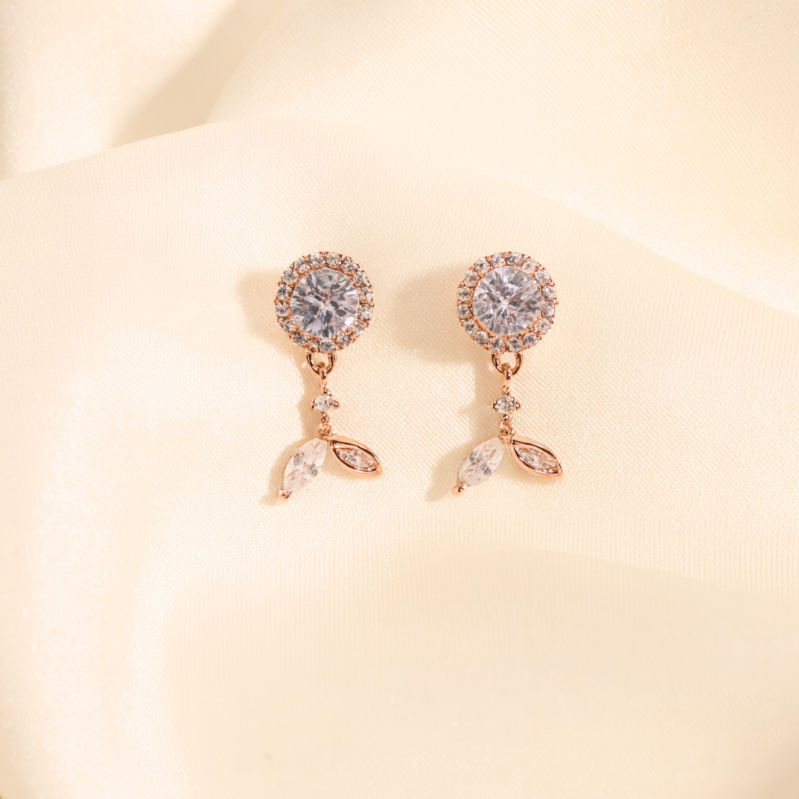Halo Sparkle Drop Earrings