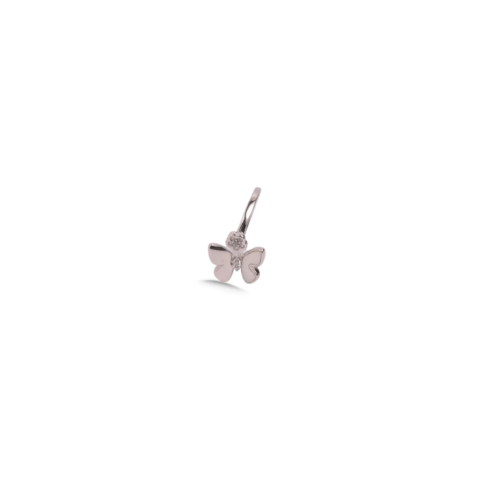 Blush Bloom Butterfly Ring - Silver