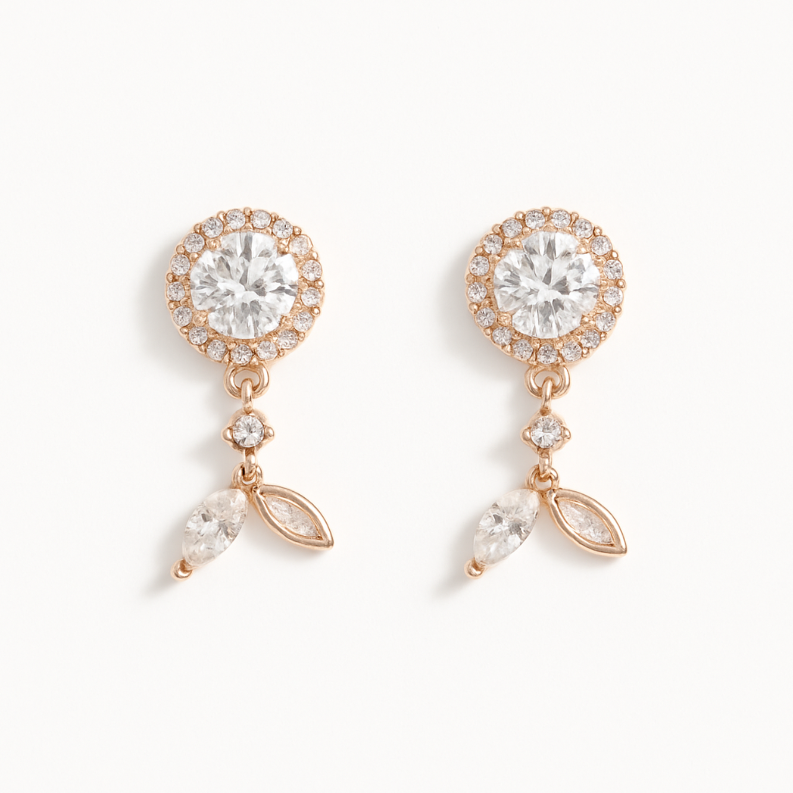 Halo Sparkle Drop Earrings
