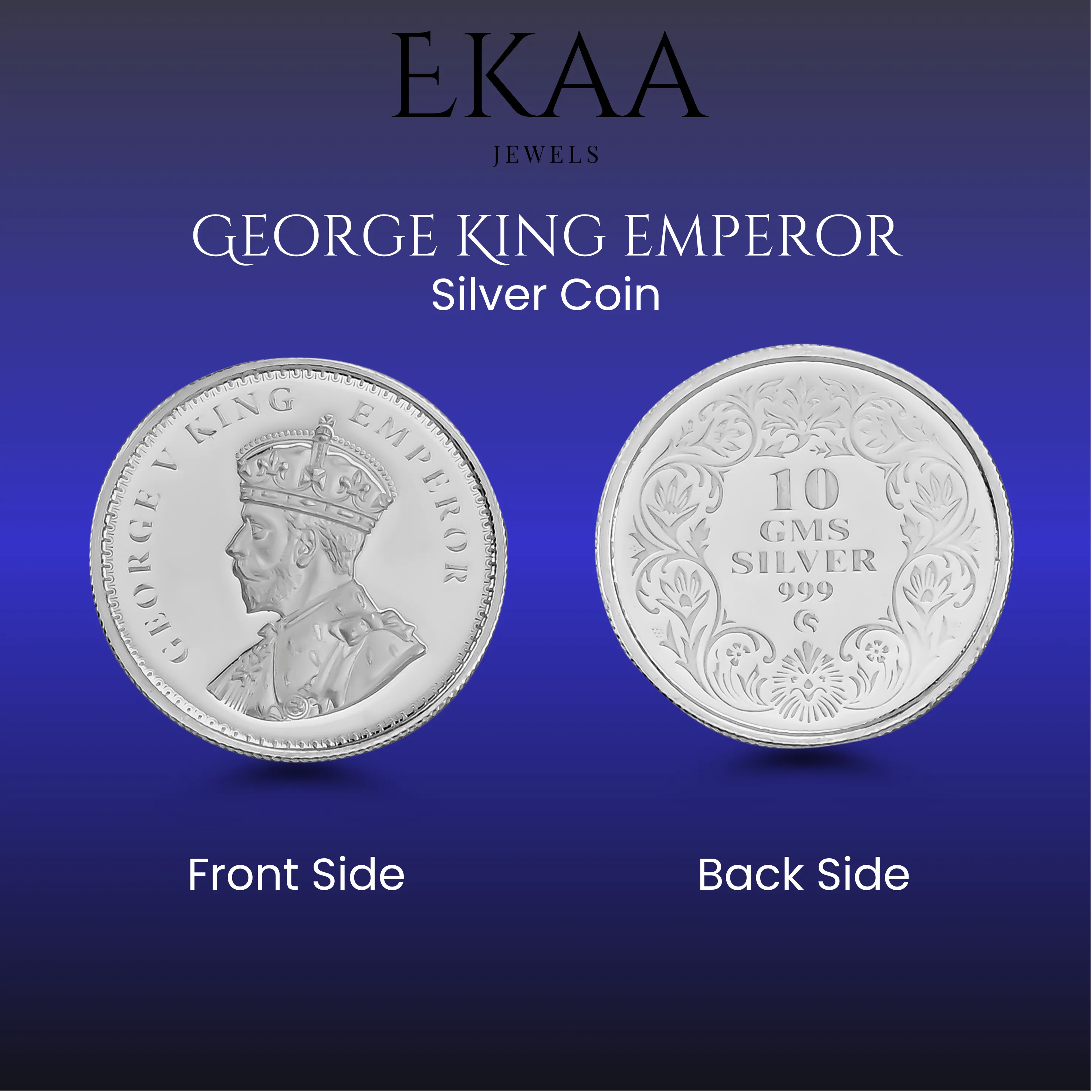 George King Emperor 10 Gram 999 Fine Silver Coin