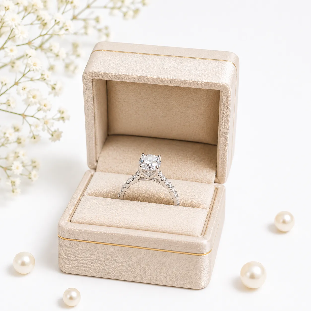 Sparkling Solitaire Diamond Ring
