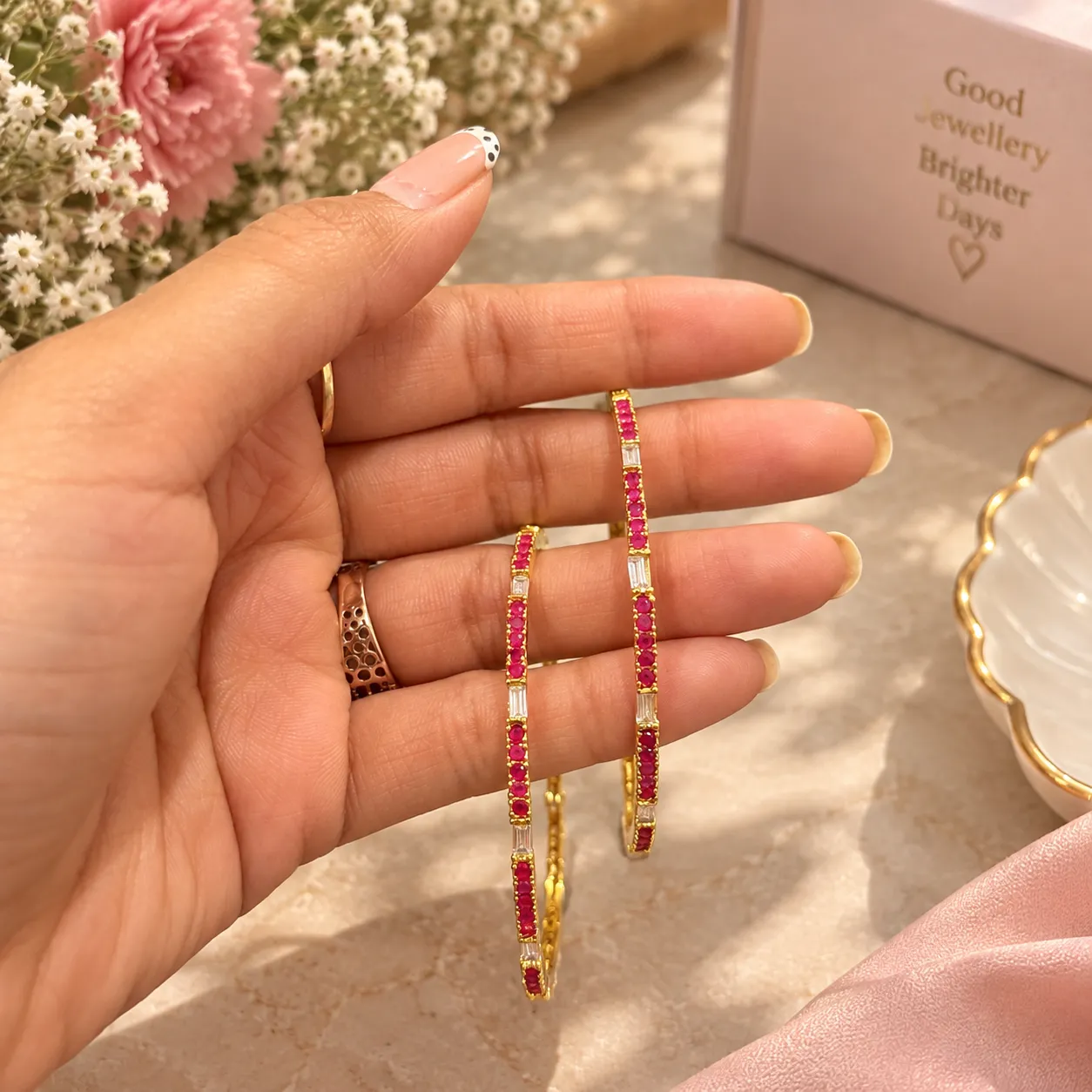 Ruby Radiance Bangles