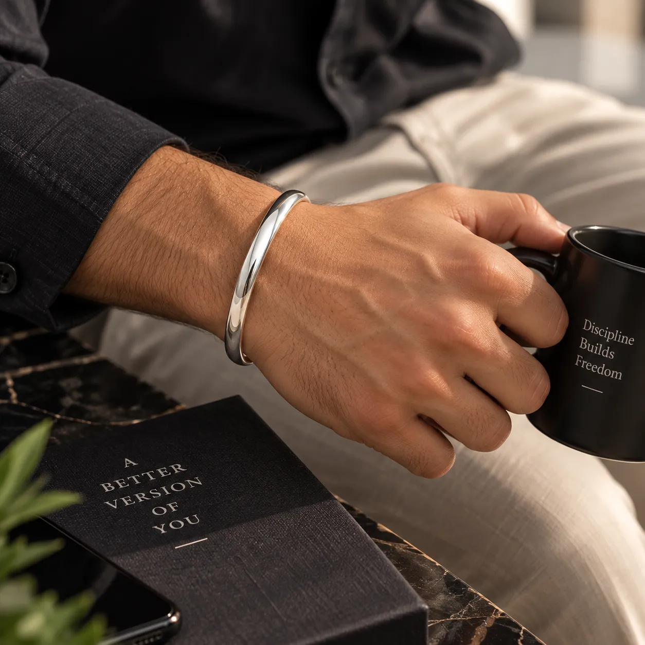 Veer Men's Silver Kada