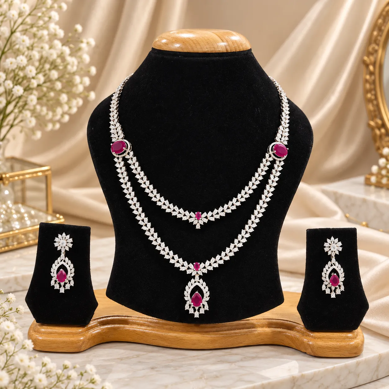 Ruby Royale Necklace Set