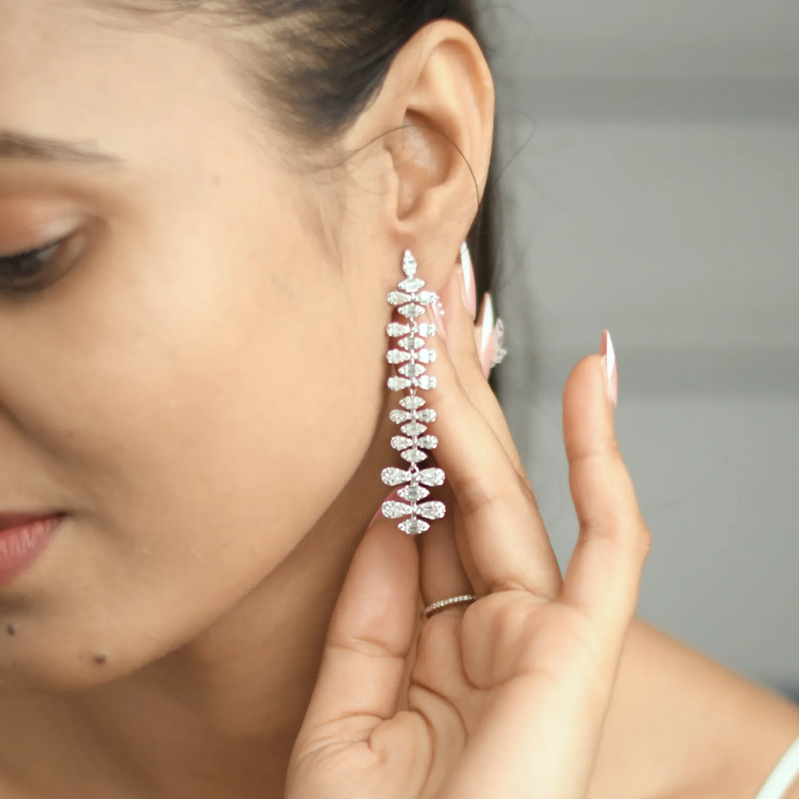 Dazzling Linear Drop Earrings
