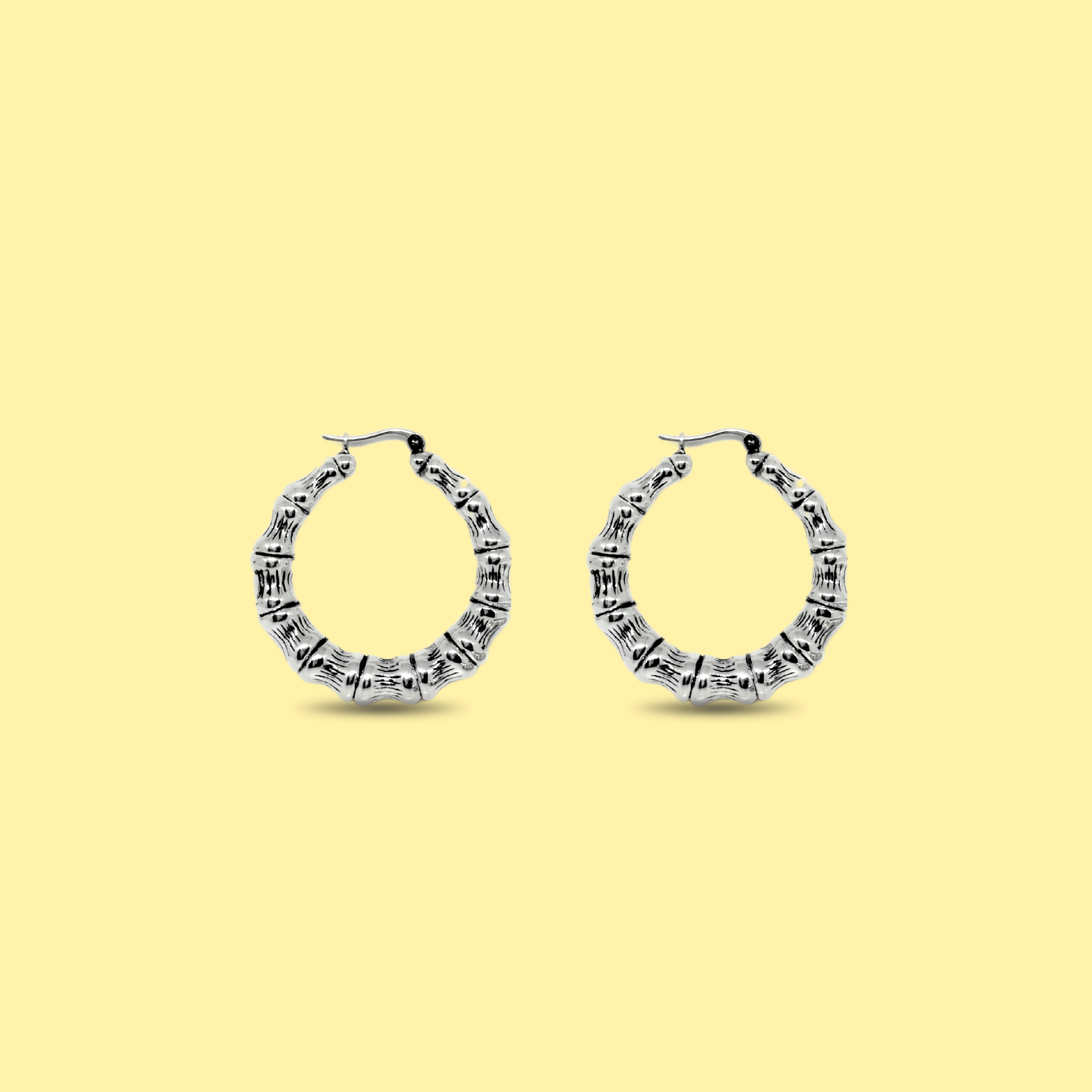 Antique Bamboo Hoop Earrings