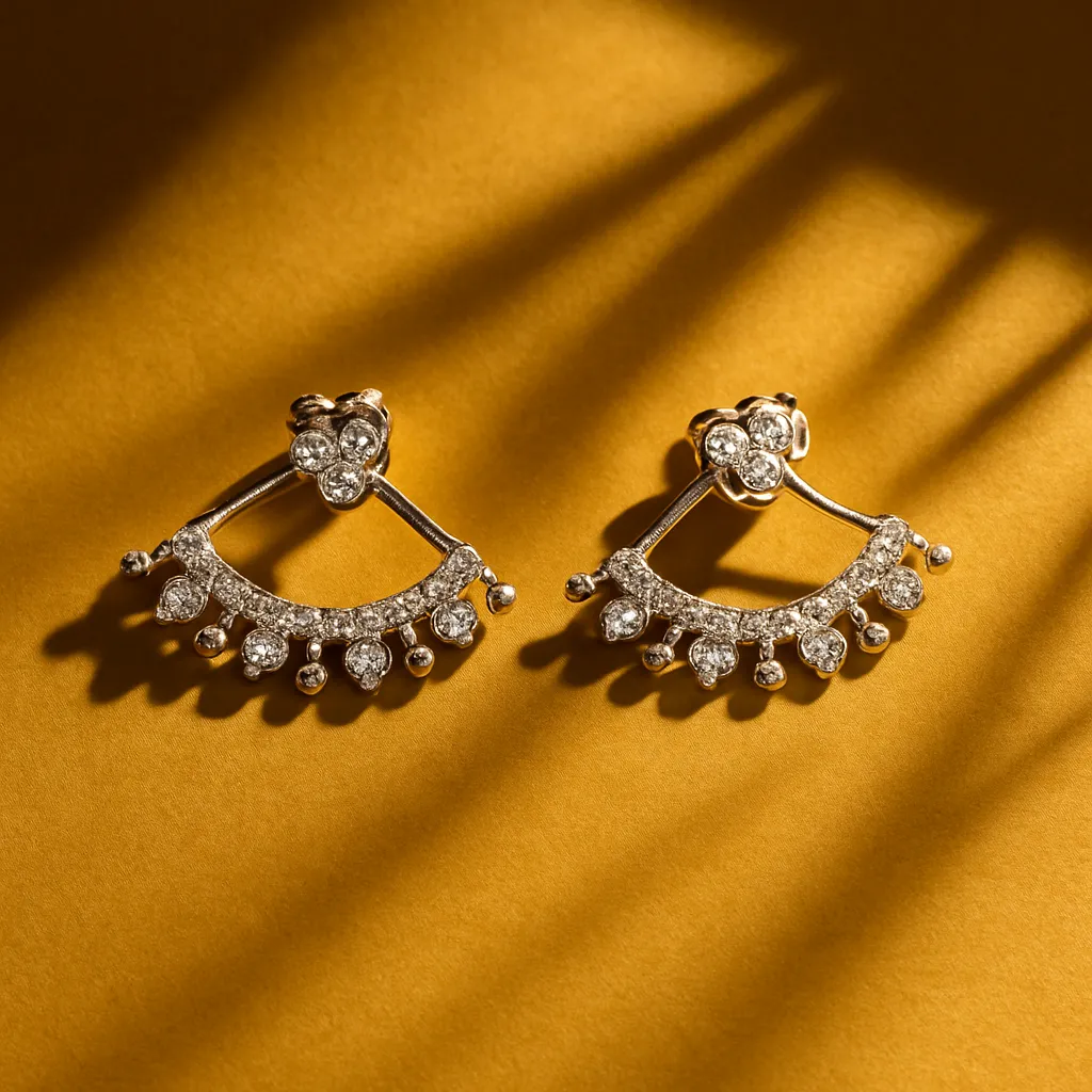  Crystal Bloom Drop Studs