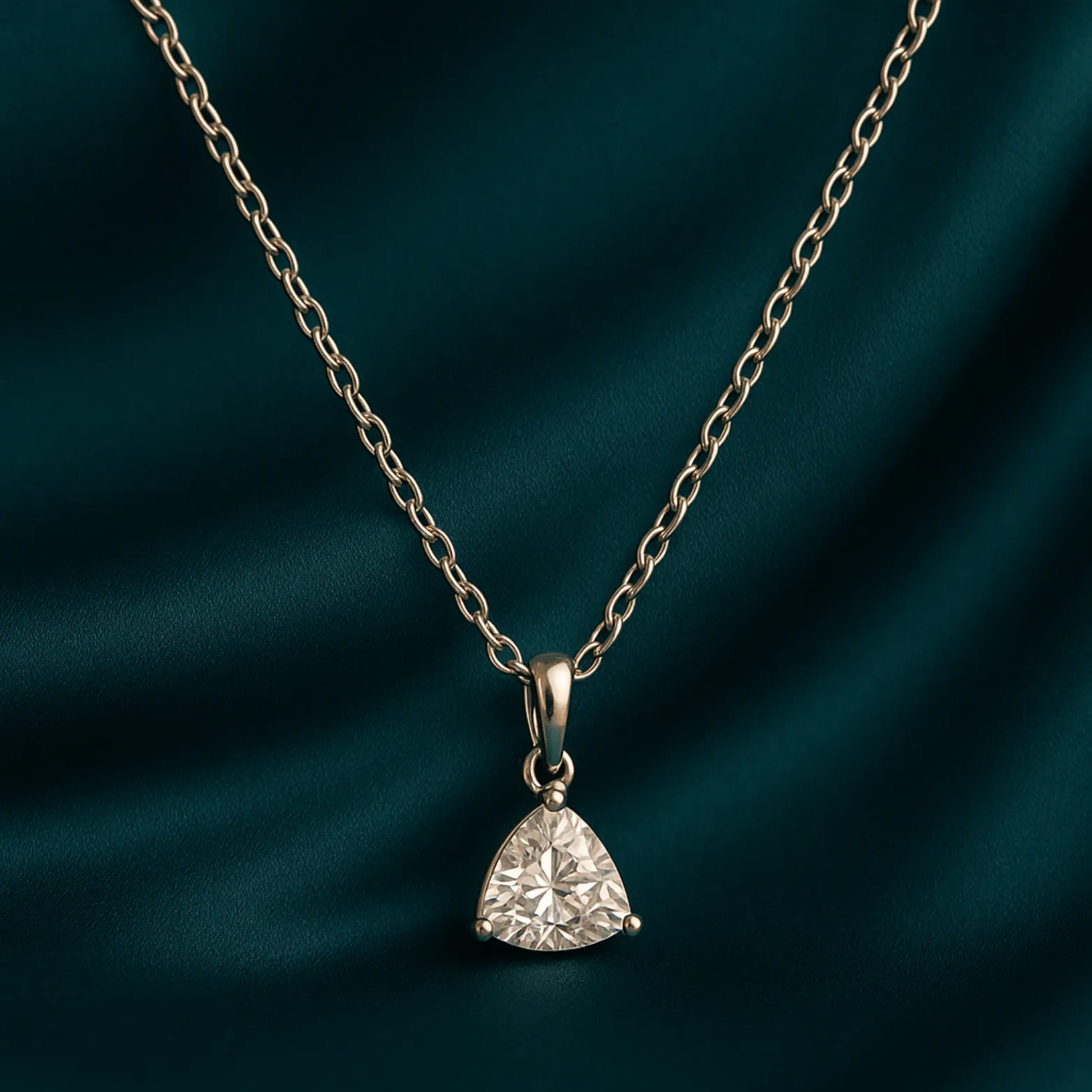 Trinity Sparkle Solitaire Pendant Necklace